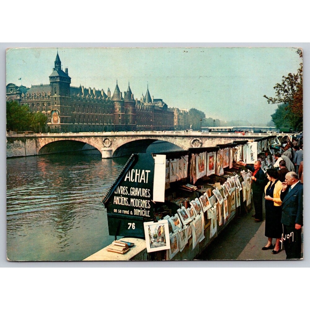 Vintage Paris Postcard 1964 Grand Palais Philatec Stamp Exhibit Cancel Carmaux